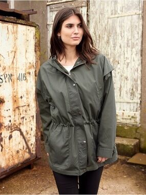 SOYACONCEPT Army Green Hooded Jacket